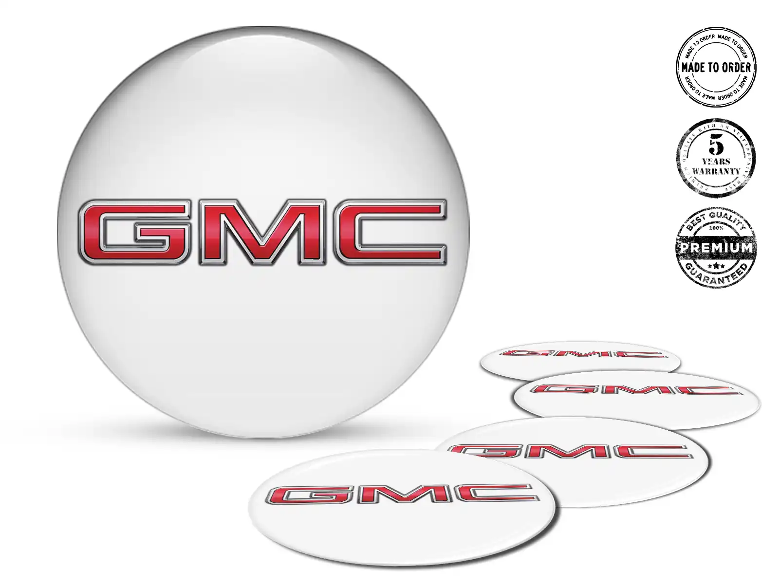 GMC Design Autocollant Bombé Emblèmes Roue 